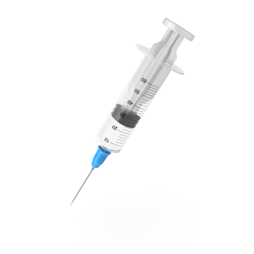 Medical Syringe Vaccination Injection Healthcare Needle Medicine , 3d render, transparent background, png