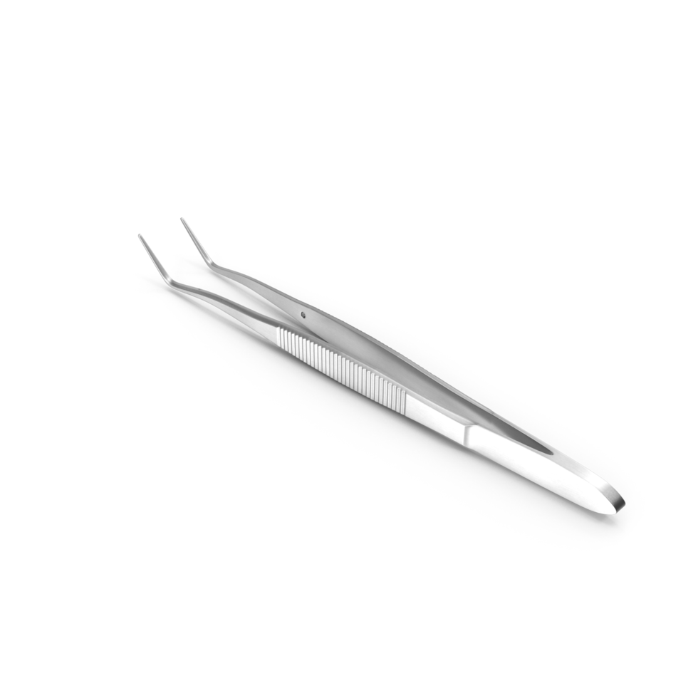 Surgical Tweezers, Precision Instrument for Medical Procedures , 3d render, transparent background, png