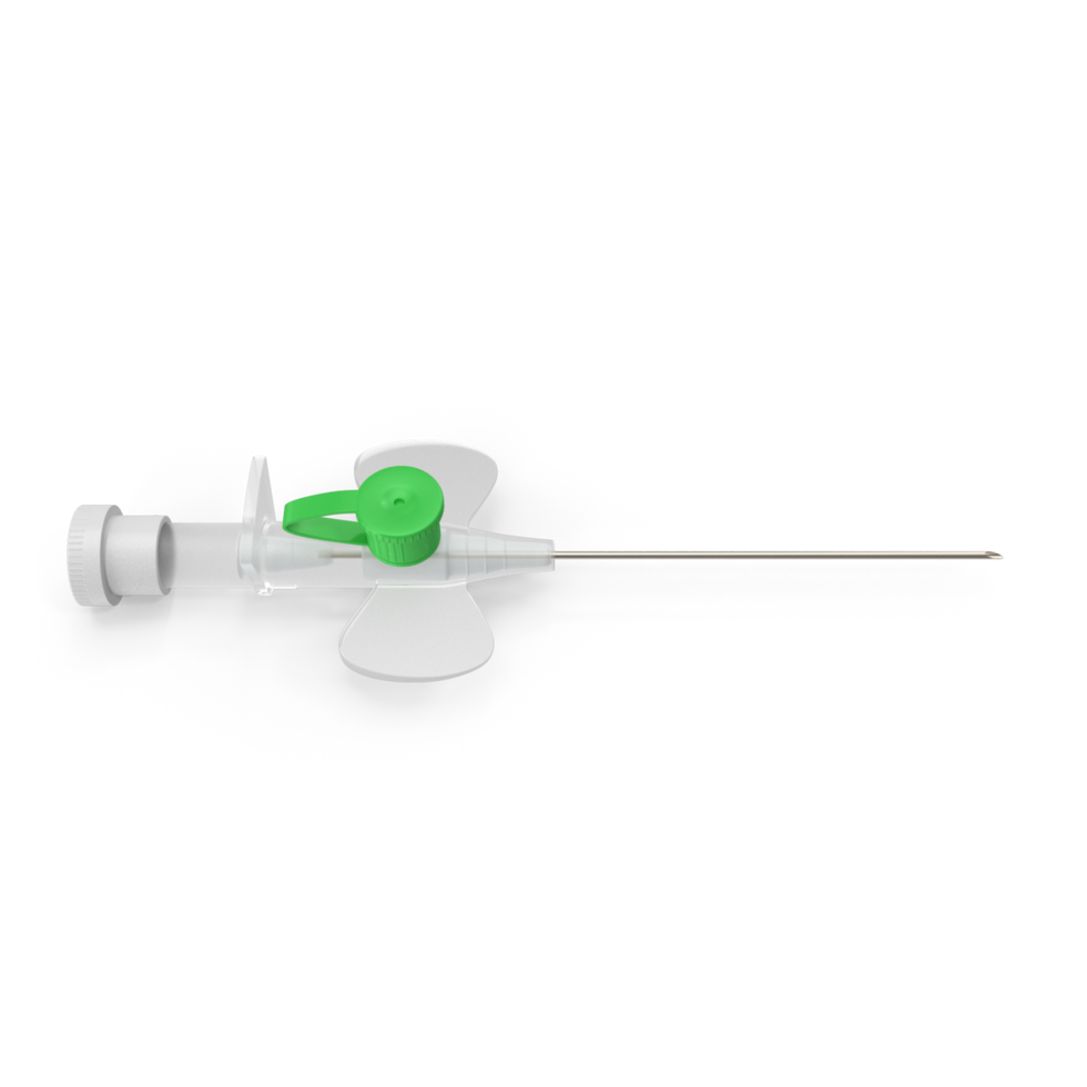 IV Catheter, Medical Device Specifications and Uses , 3d render, transparent background, png