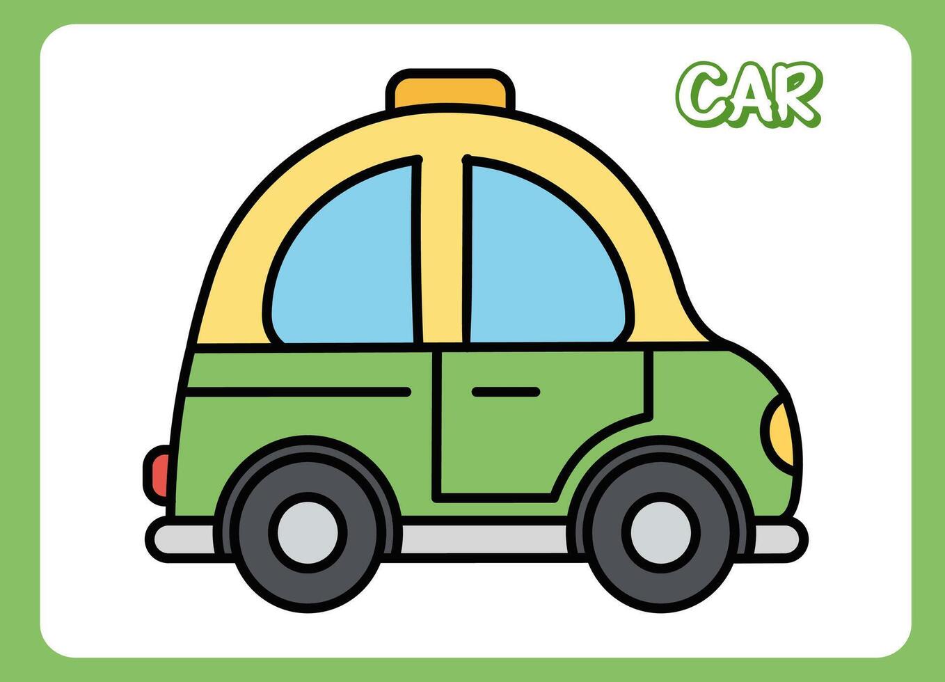 car in cartoon design graphics illustration icon isolated flat vector