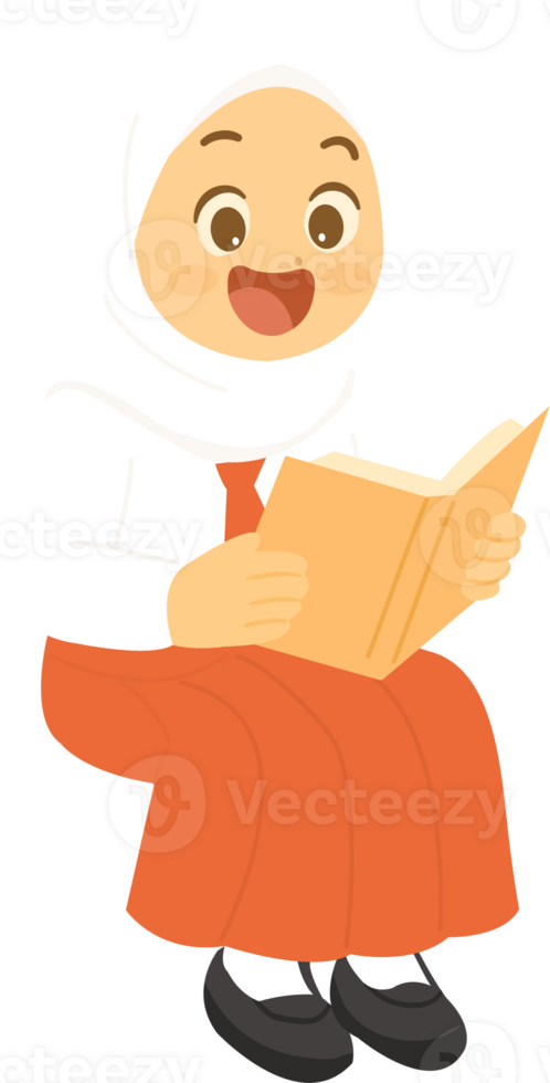 girl reading book png
