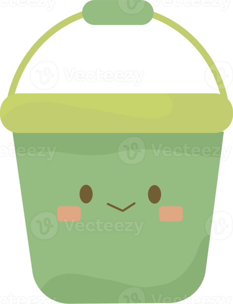 Bucket cleaning illustration png