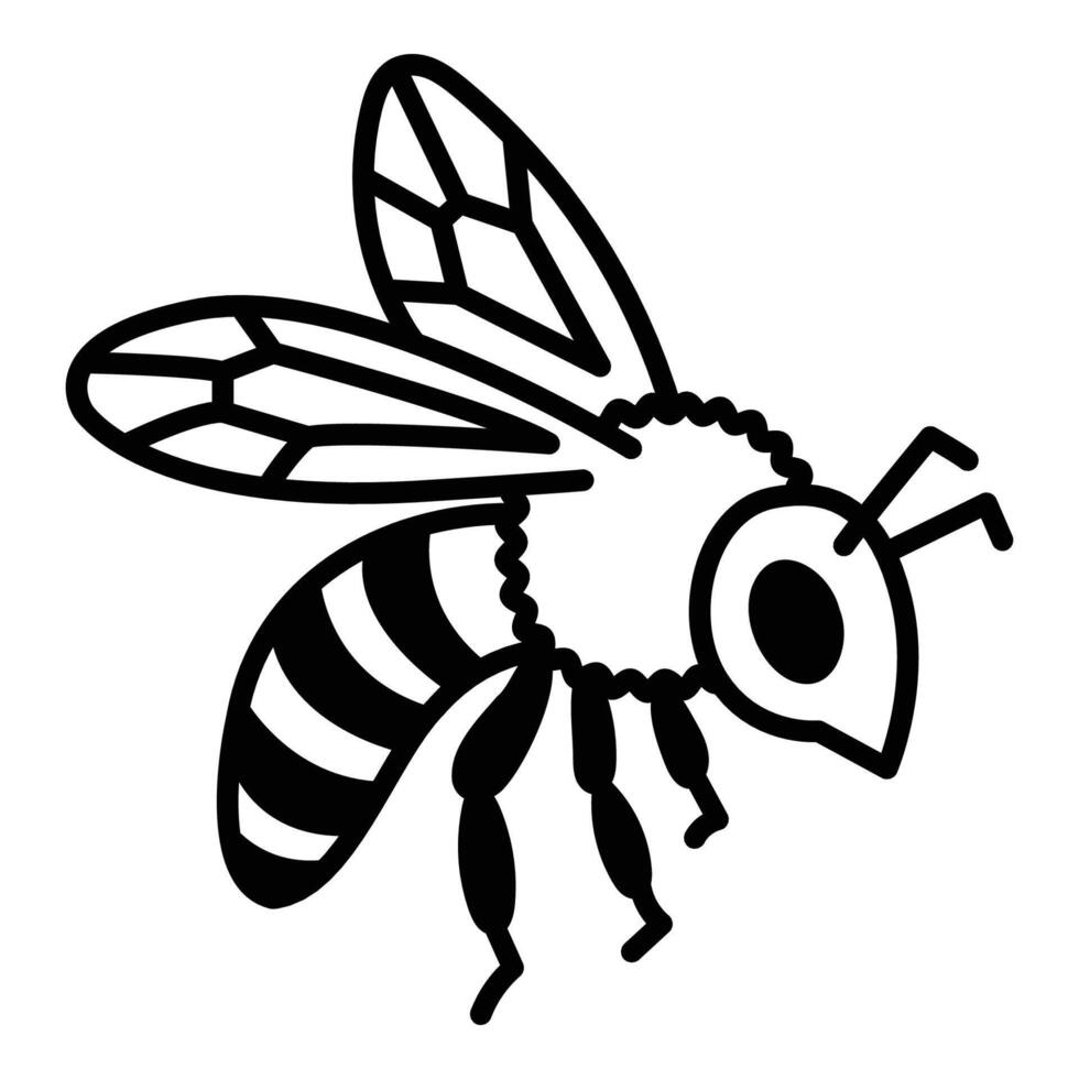 Bee line illustration vector