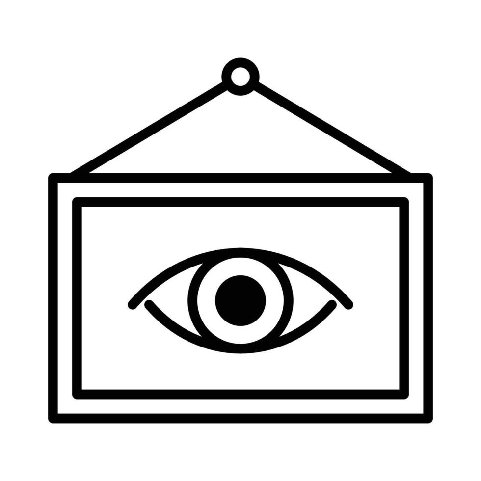 Vision board line icon, a visual tool used to clarify, concentrate, and maintain focus on specific life goals or dreams vector