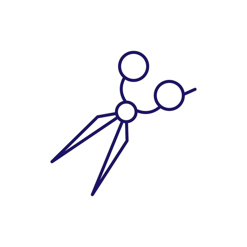 Scissors Outline Linear Image for Graphic and Web Design, Apps, Adverts, Various Cards vector