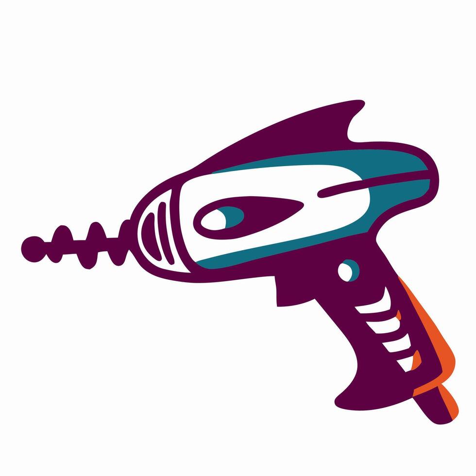 Cartoon cordless drill illustration vector