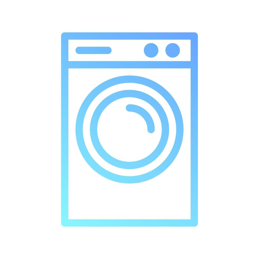 Laundry Machine Gradient Icon. Editable Stroke. Can be used for website UI and mobile apps. vector