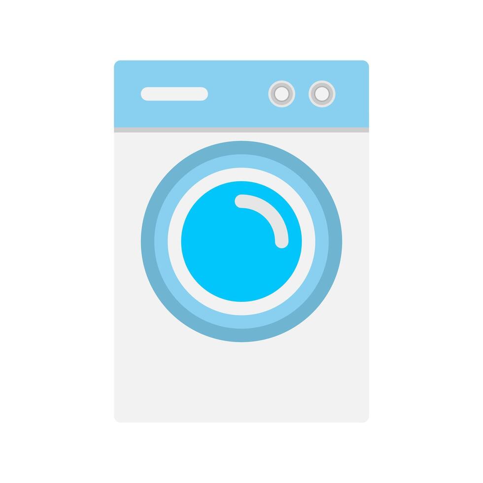 Laundry Machine Flat Icon. Editable Stroke. Can be used for website UI and mobile apps. vector
