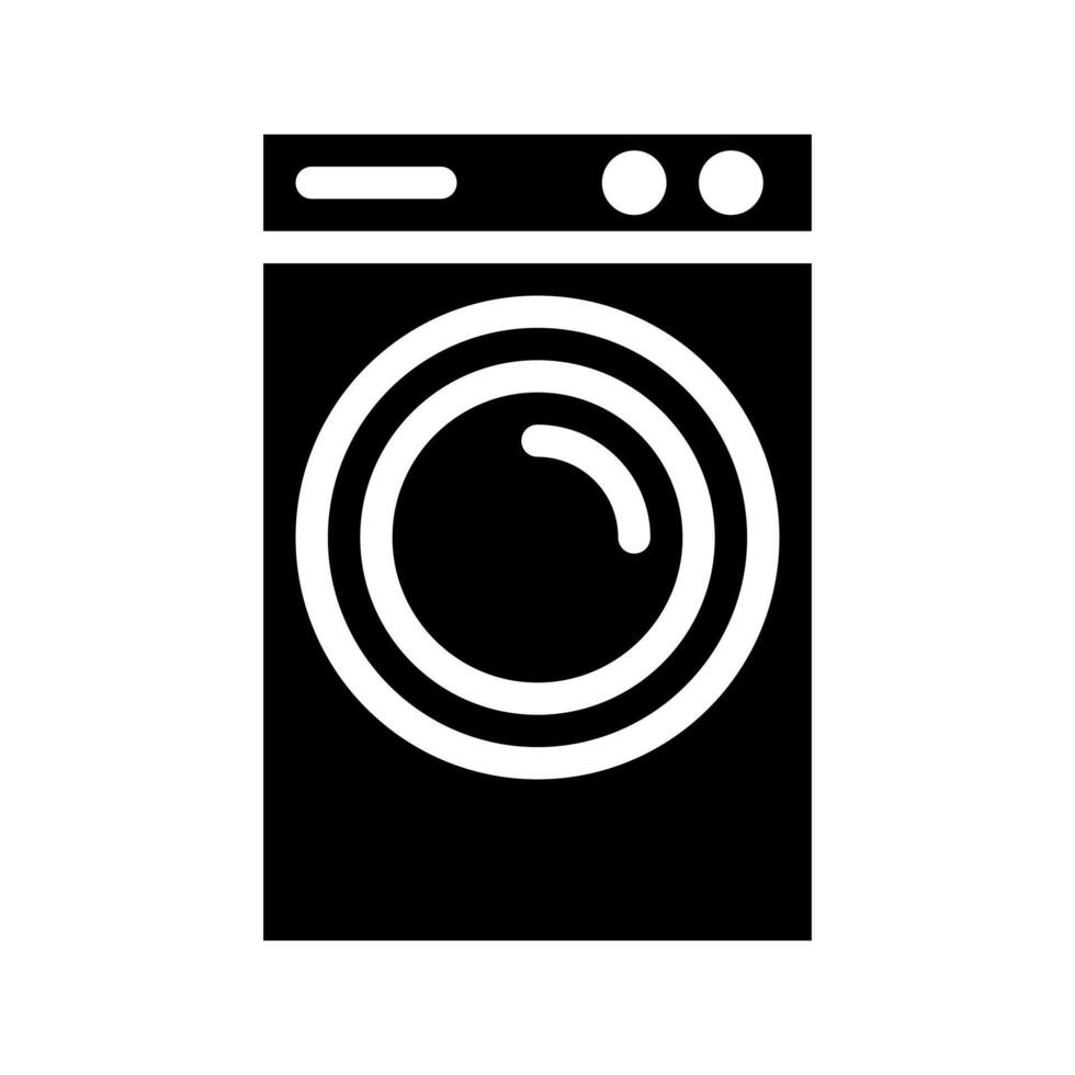 Laundry Machine Glyph Icon. Editable Stroke. Can be used for website UI and mobile apps. vector