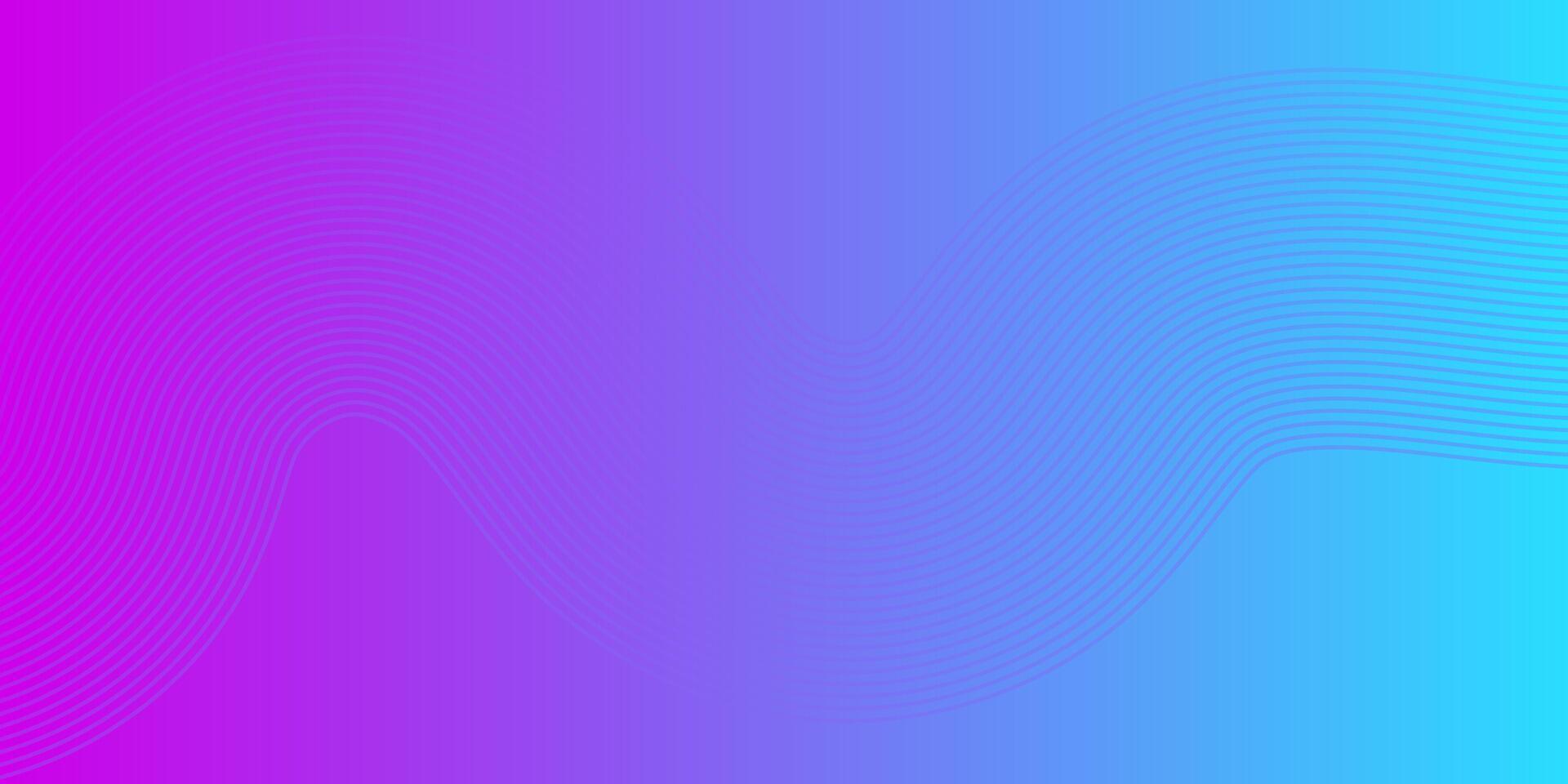 Vibrant Gradient Background with Smooth Wave Lines in Pink and Blue vector