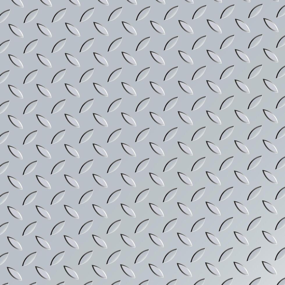 Seamless metal diamond plate texture with raised oval patterns, ideal for industrial backgrounds, product mockups, or design surfaces. vector