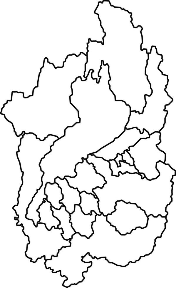 Printable Blank Map of Shiga Japan vector