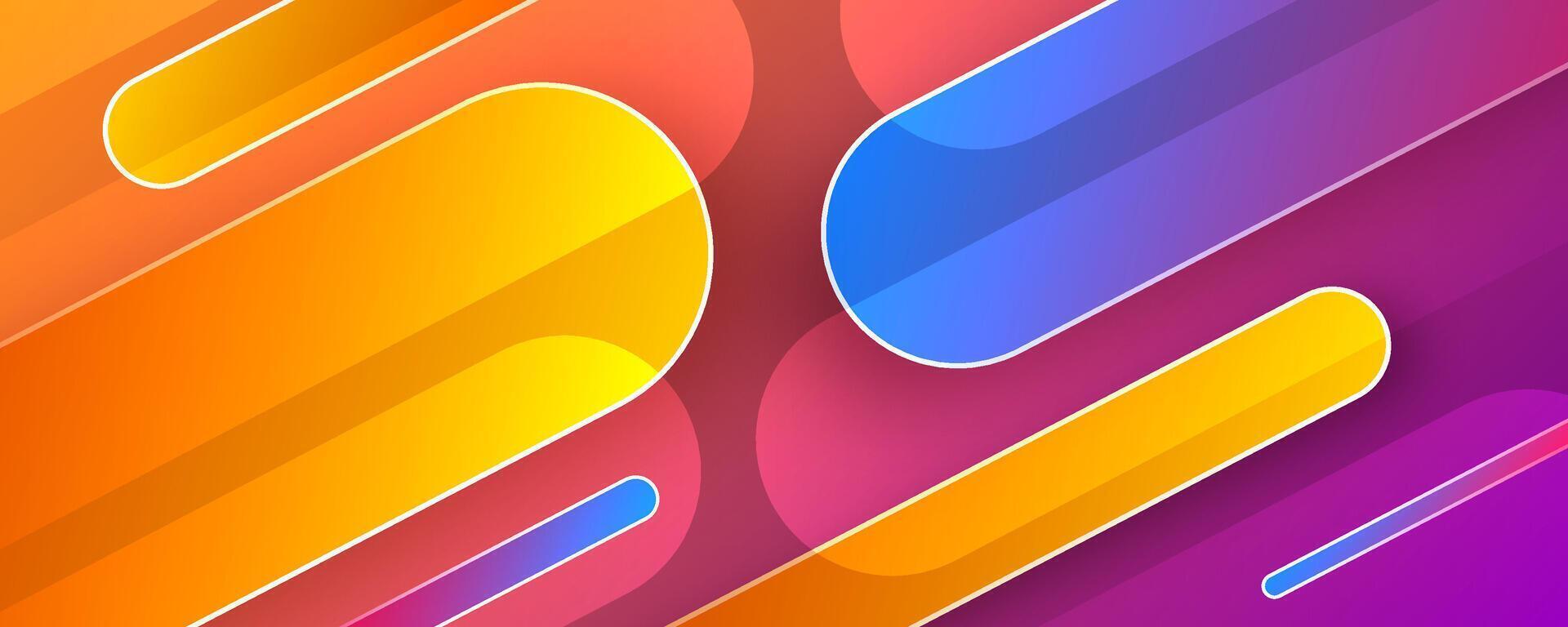 Colorful abstract shapes and gradients vector