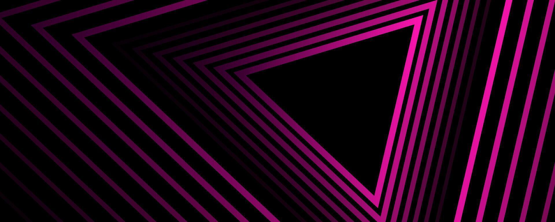 Pink triangle pattern on dark background vector
