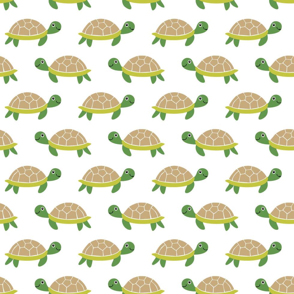 Pattern design with sea turtle illustration vector