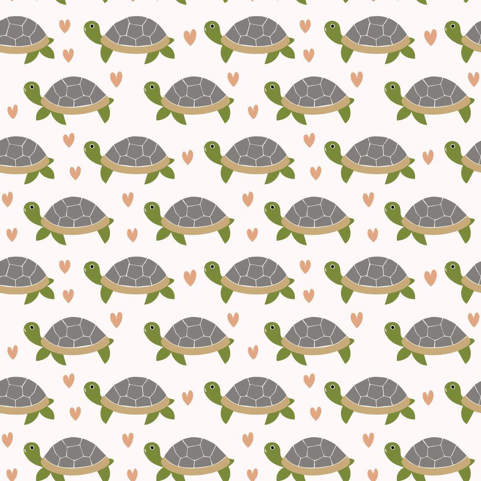 Seamless pattern with sea turtle design illustration vector