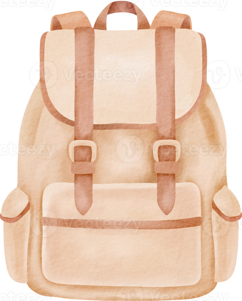 Backpack watercolor clipart png