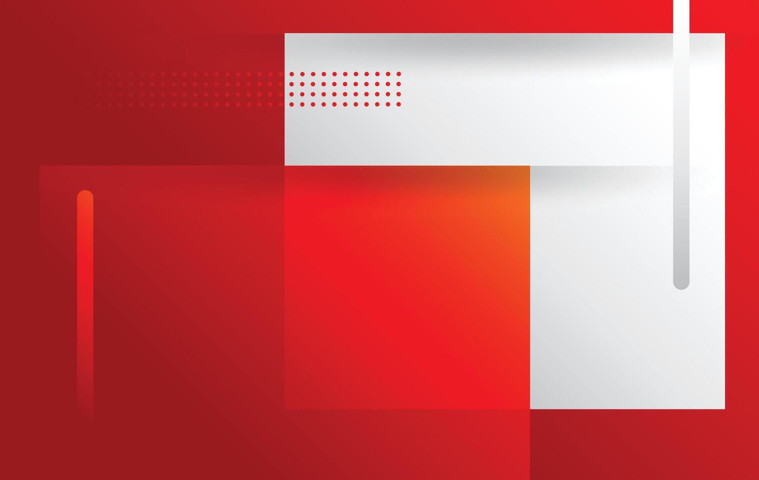 Abstract red and white geometric design vector