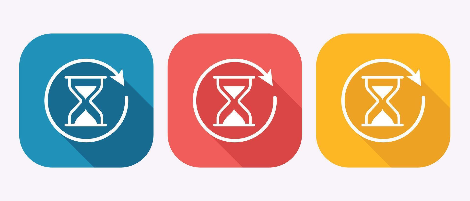 colorful hourglass icons vector