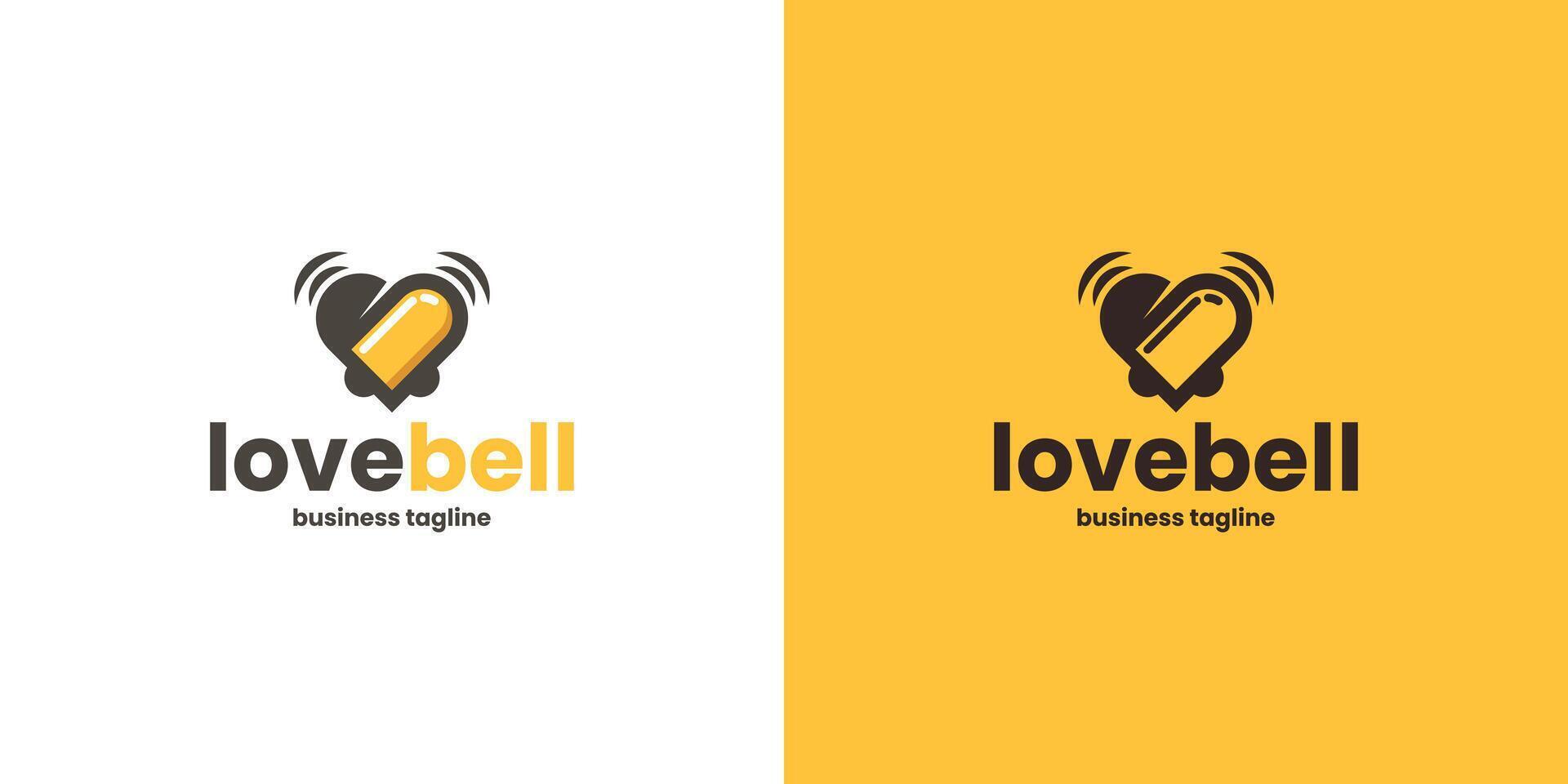 love bell logo design vector