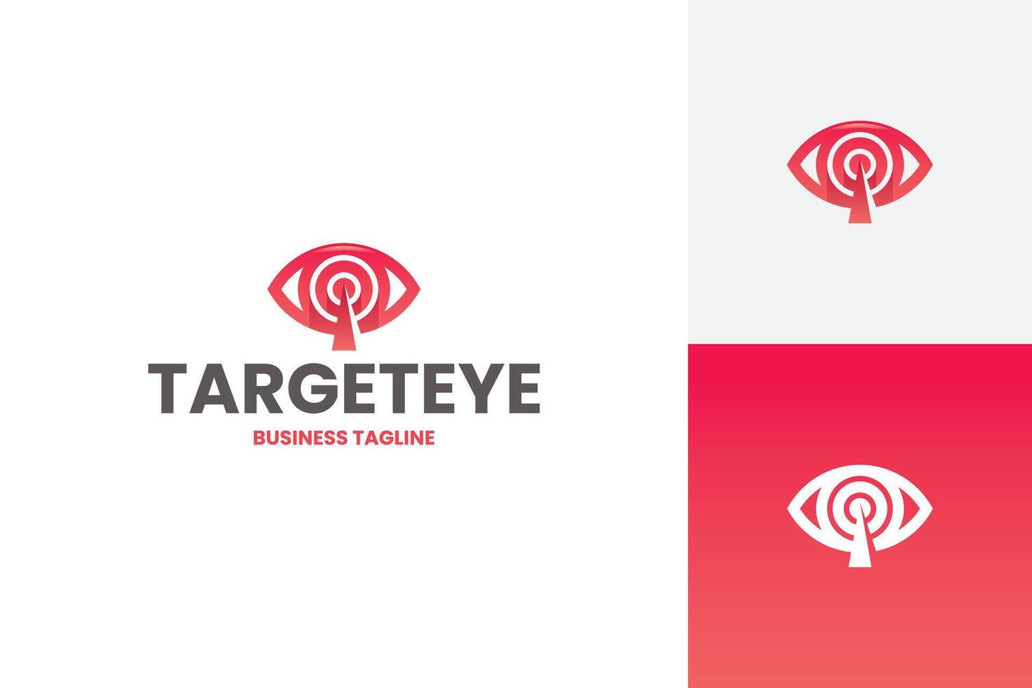 target eye vision logo design vector