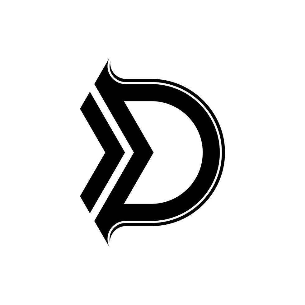 letter D monogram logo design vector