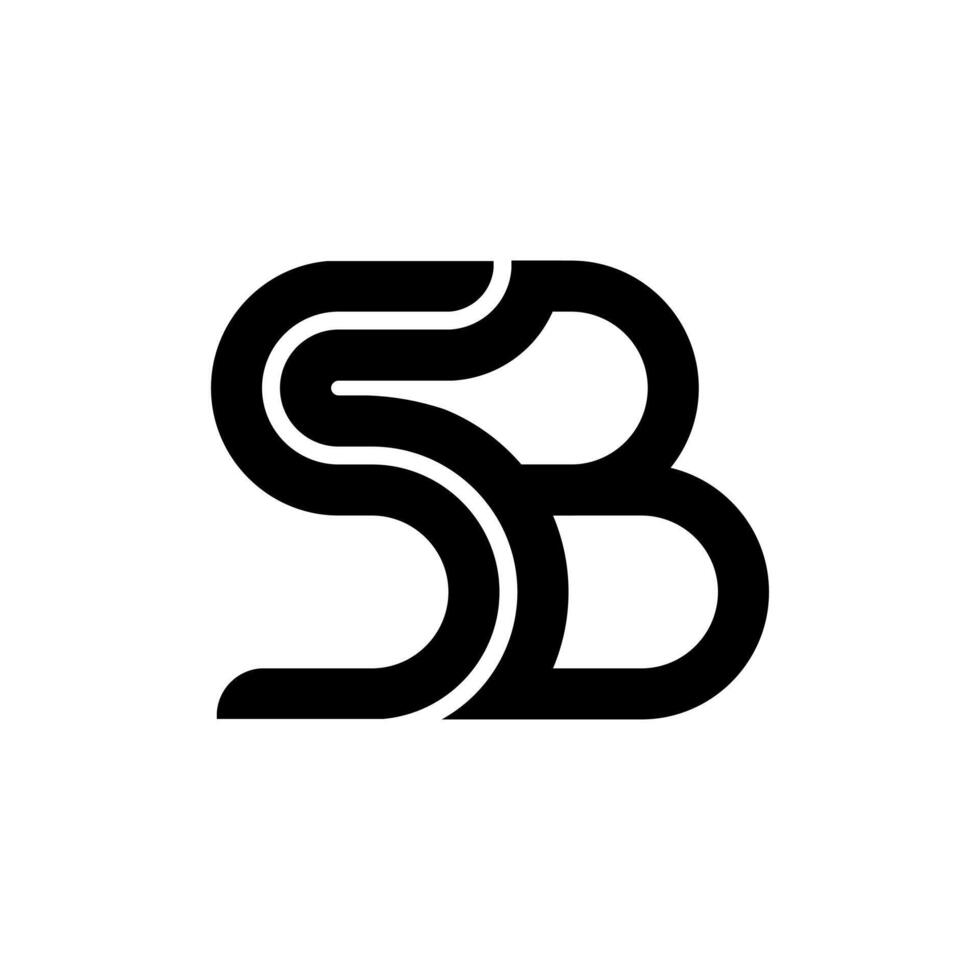 initials letter S B creative logo design vector