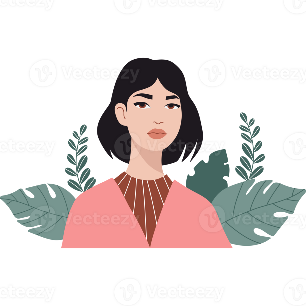 Beautiful Modern Woman with hairstyle png