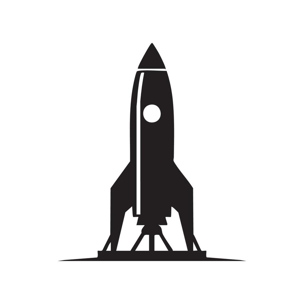Space rocket icon illustration vector