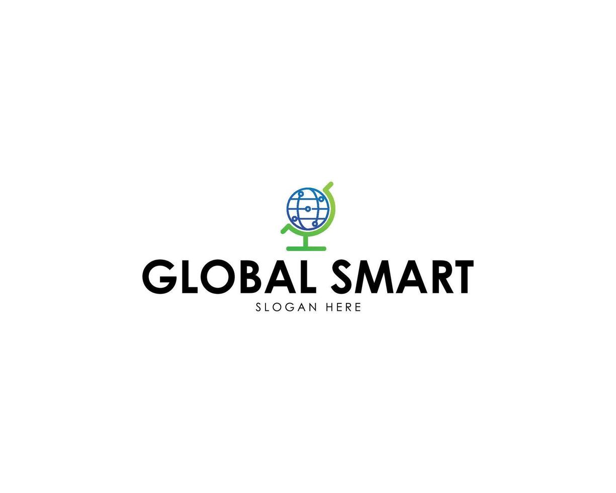 Modern abstract global technology, globe concept, logo template. vector