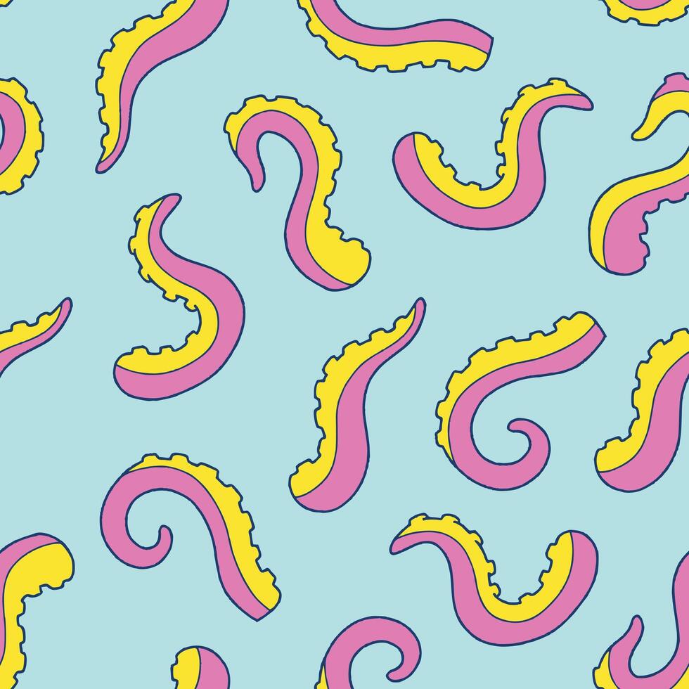 Tentacle Seamless Pattern Background for Surface Print Fabric Fashion Wrapping vector