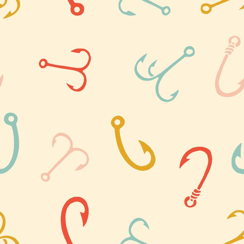 Hook Seamless Pattern Background for Surface Print Fabric Fashion Wrapping vector