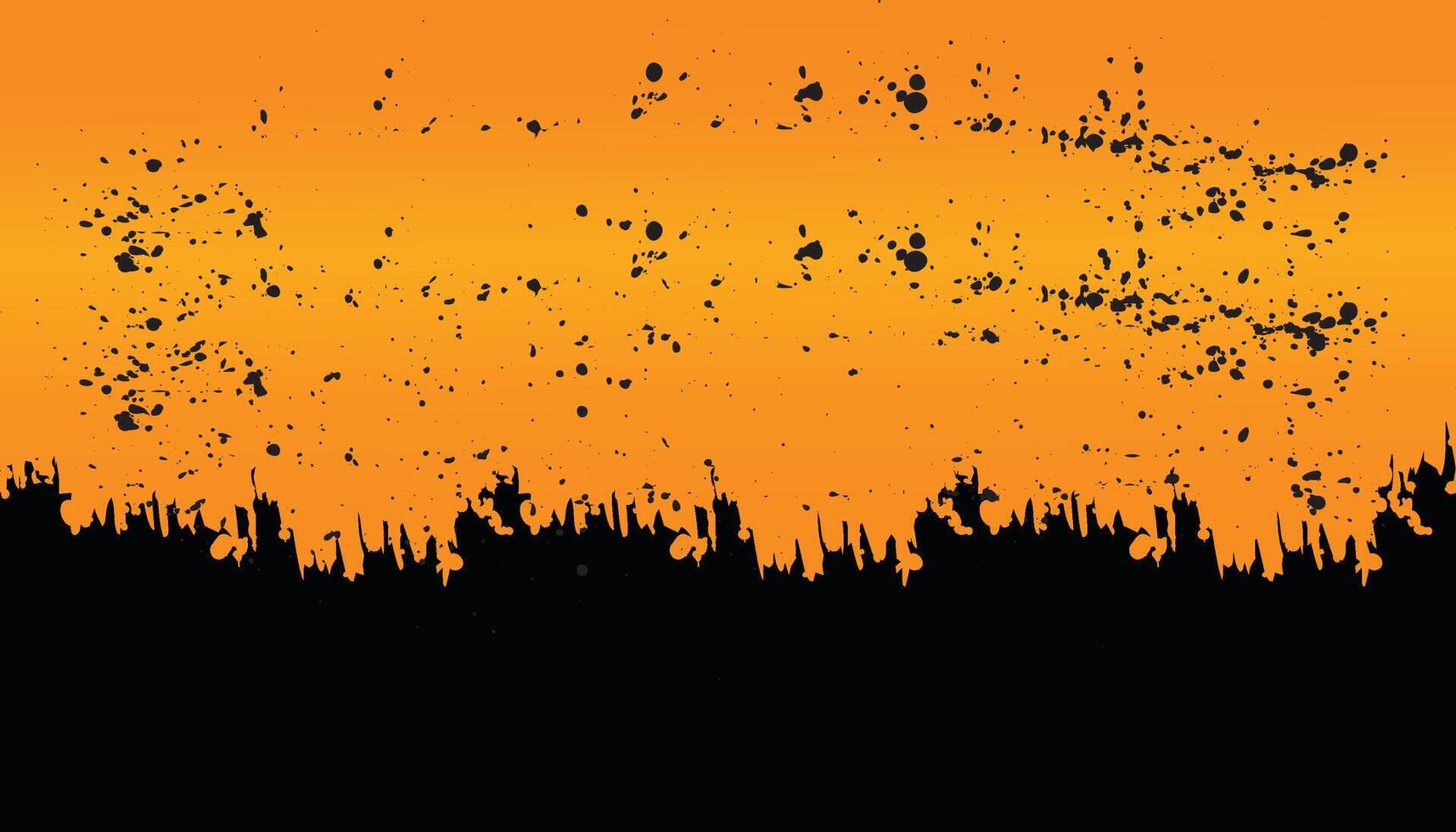 Abstract yellow orange and black brush grunge texture background. brush handwriting design Background. vector