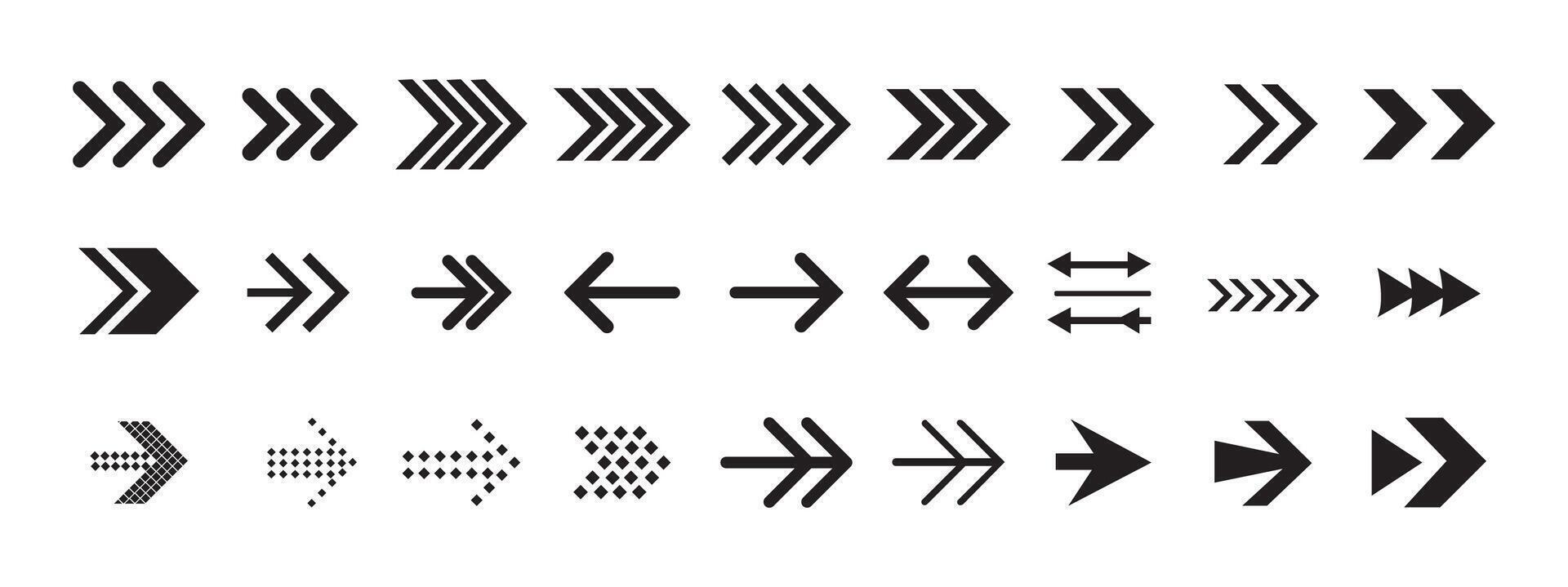 Arrow Icon Set for Graphic Design and UI Navigation vector