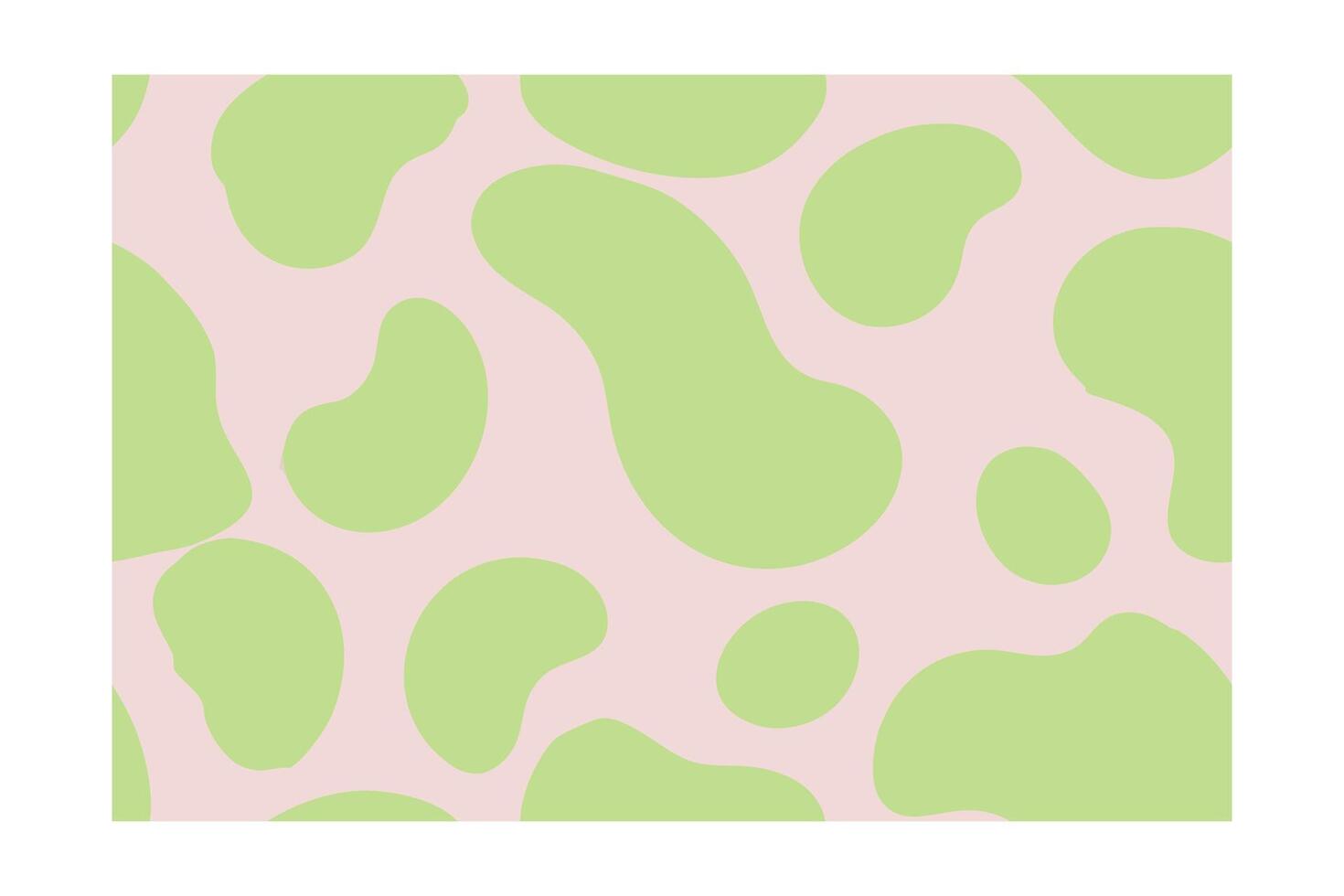 Green organic shapes on a pink creating a repeating pattern design abstract vector