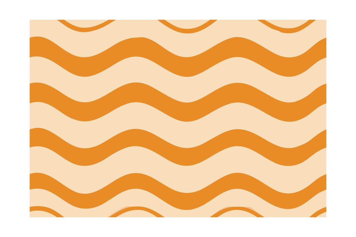 Orange Beige Wavy Pattern Repeating Across a Square waves vector