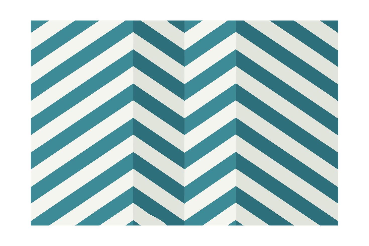 Teal Chevron Pattern on Square with Diagonal Stripes Geometric Design vector