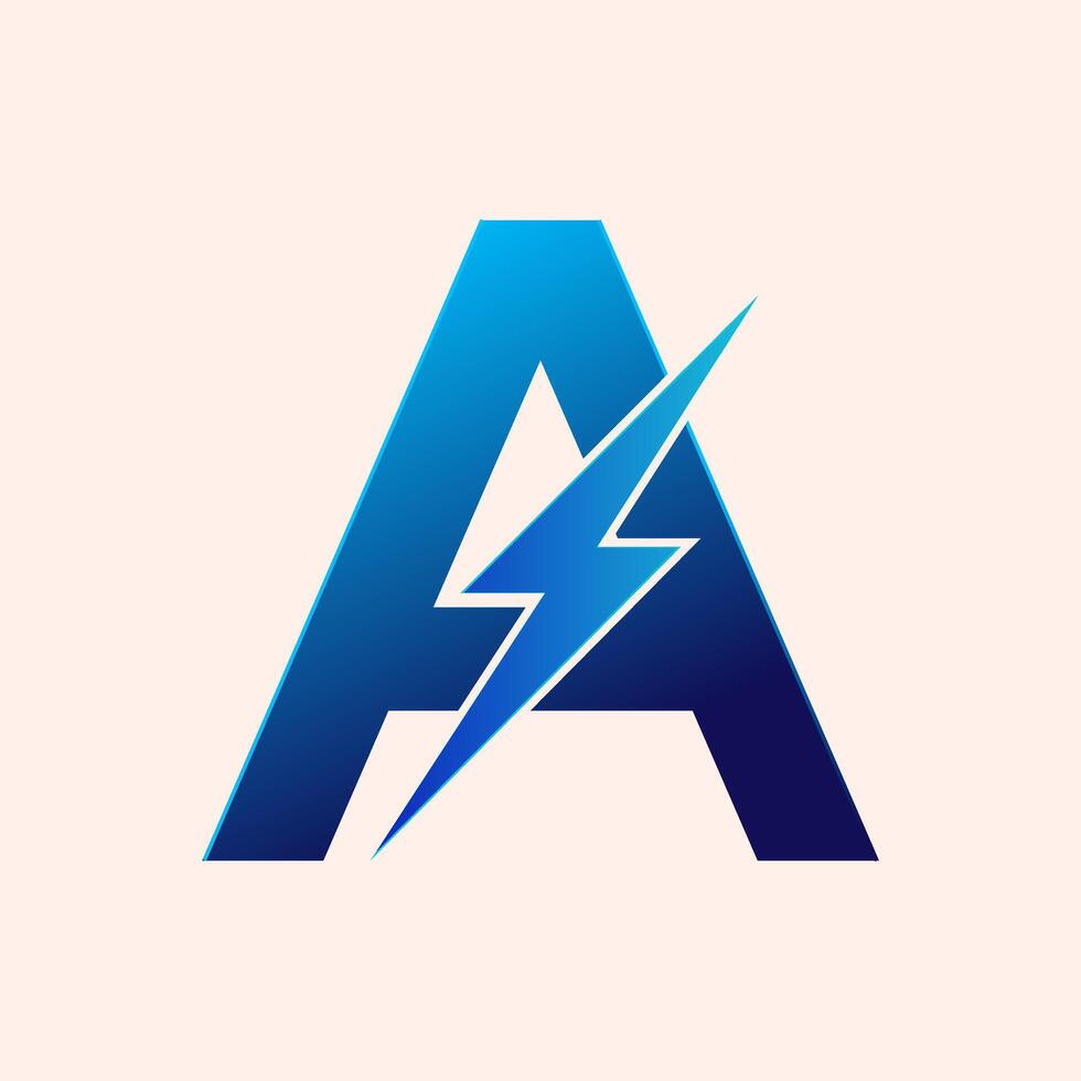 Modern Tech-Inspired Futuristic Letter A Logo vector