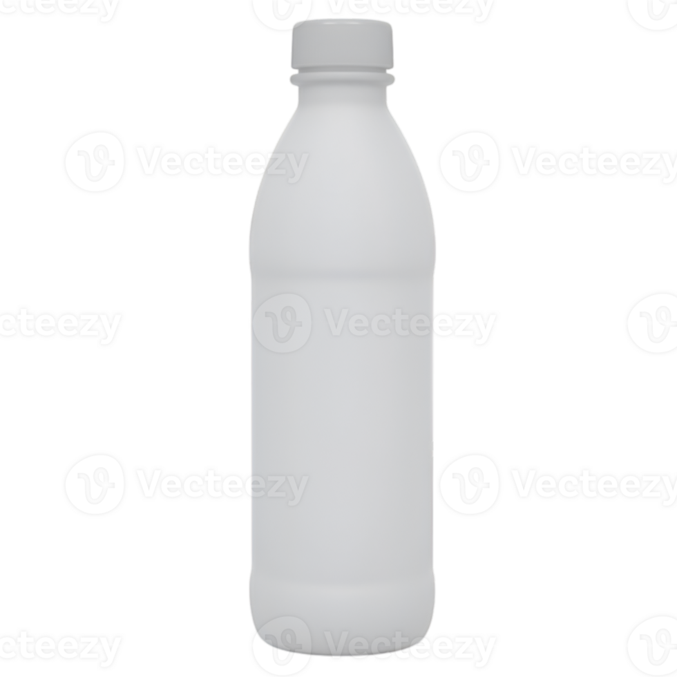Clean White Plastic Bottle Isolated on Transparent Background Ready to Use png