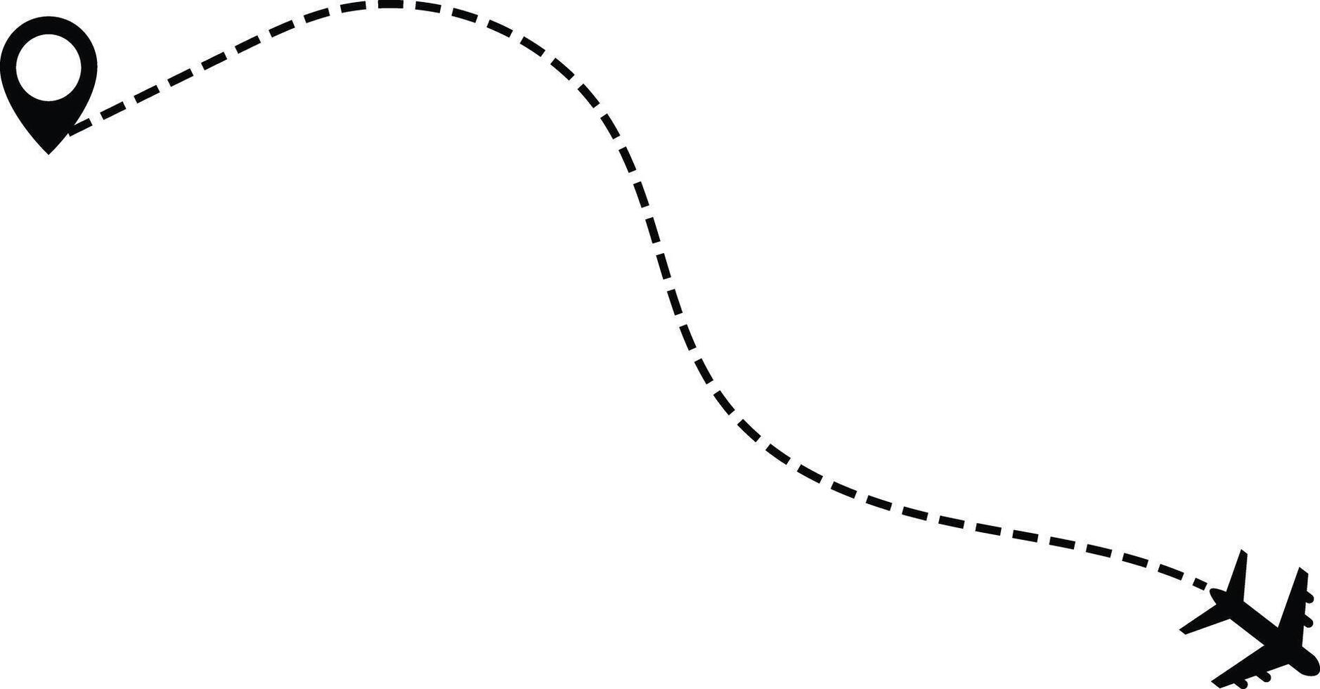 air plane route dash line route with location. dotted flight path. downloadable graphics for travel and navigation design. Plane routes dotted paths aircraft travel route. vector
