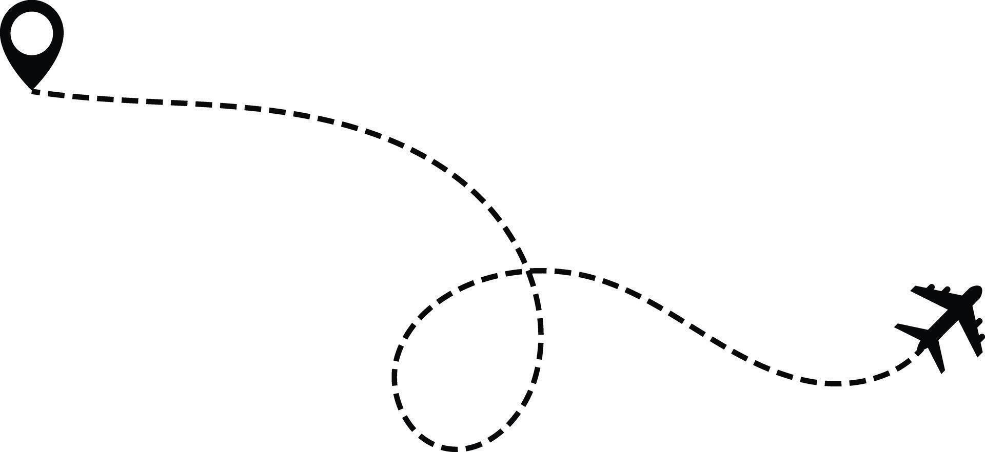 air plane route dash line route with location. dotted flight path. downloadable graphics for travel and navigation design. Plane routes dotted paths aircraft travel route, vector