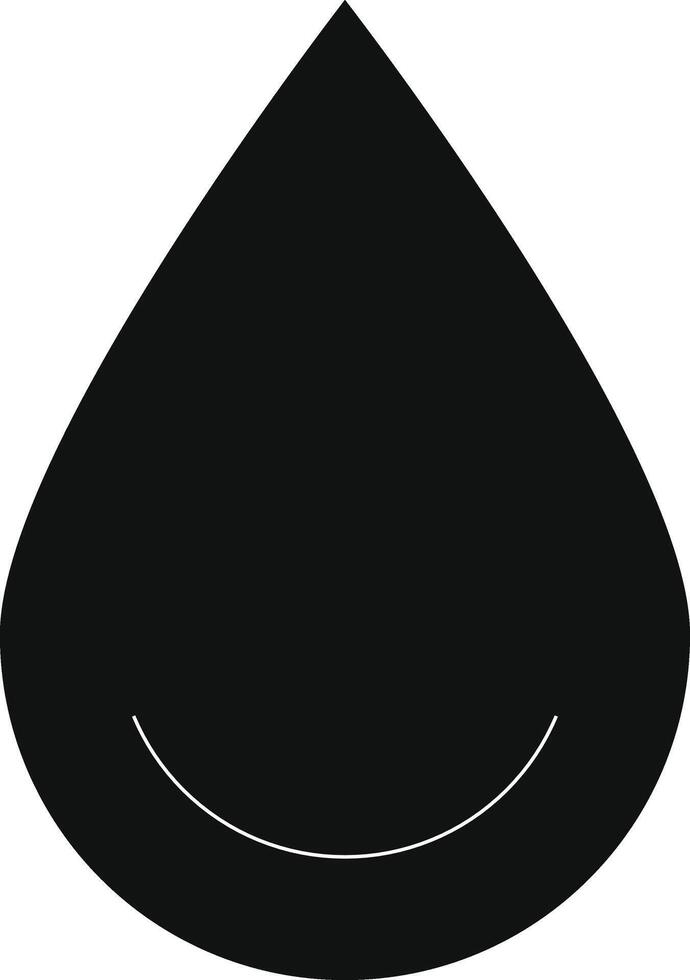Black water drop icon for design and decoration. droplet shapes collection. water conservation and purity. featuring decorative ornament vector