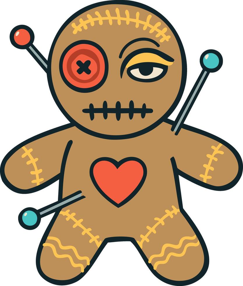 Voodoo doll. isolated illustration vector