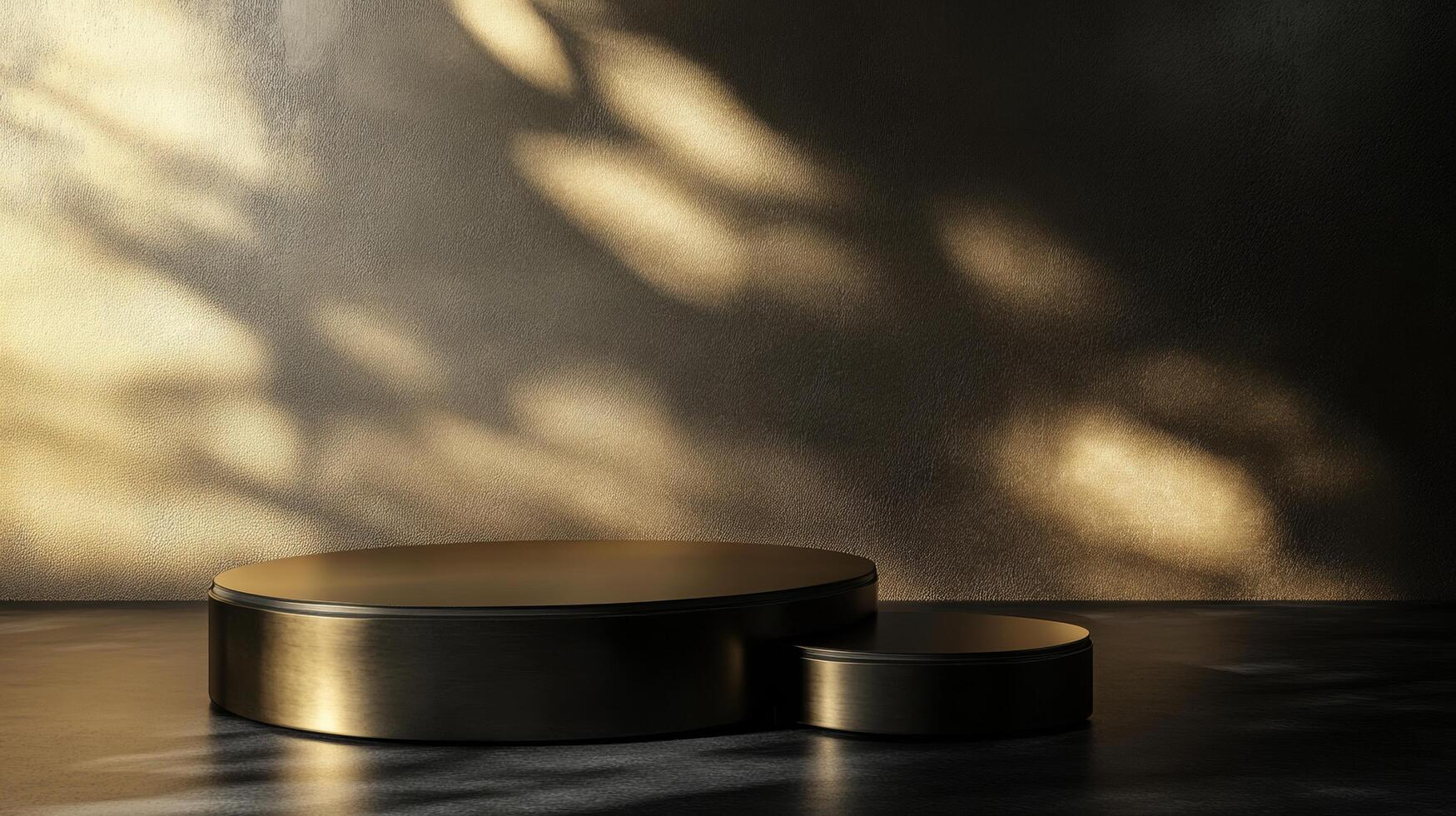 gold and black minimalist product display photo