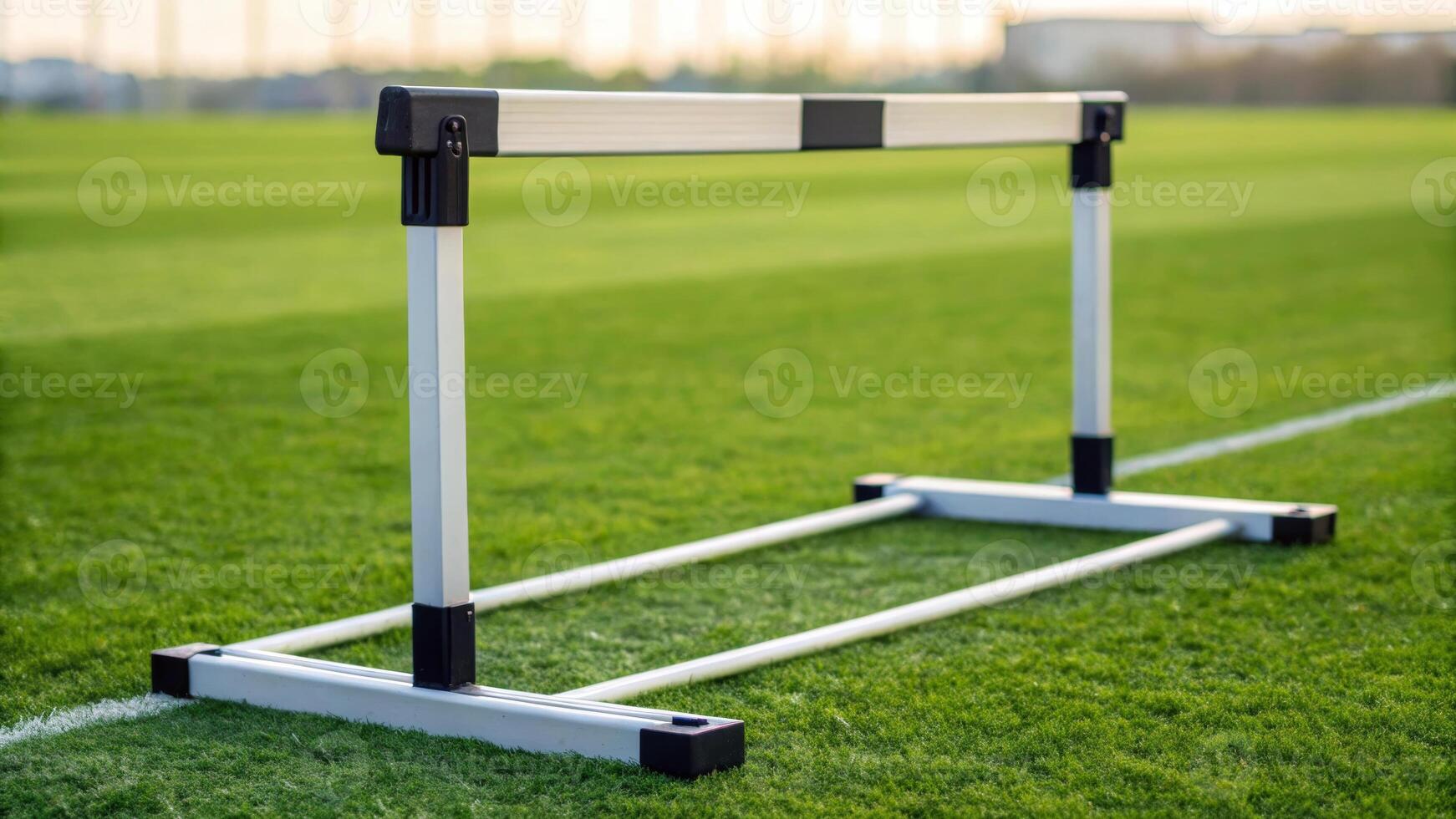 Hurdle outdoor activity. hurdle outdoor activity field grass sport equipment athletics training competition track exercise fitness obstacle photo