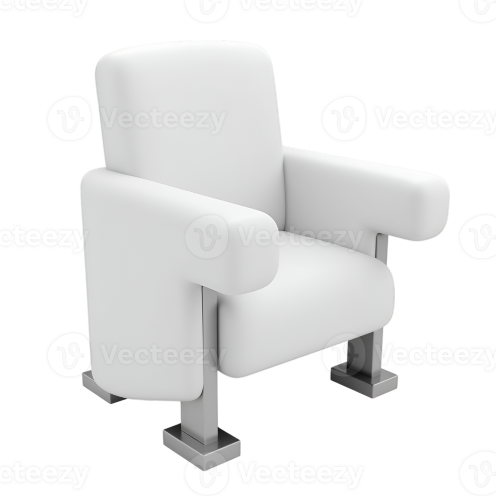 Elegant White Armchair Isolated on Transparent Background, Studio Shot png