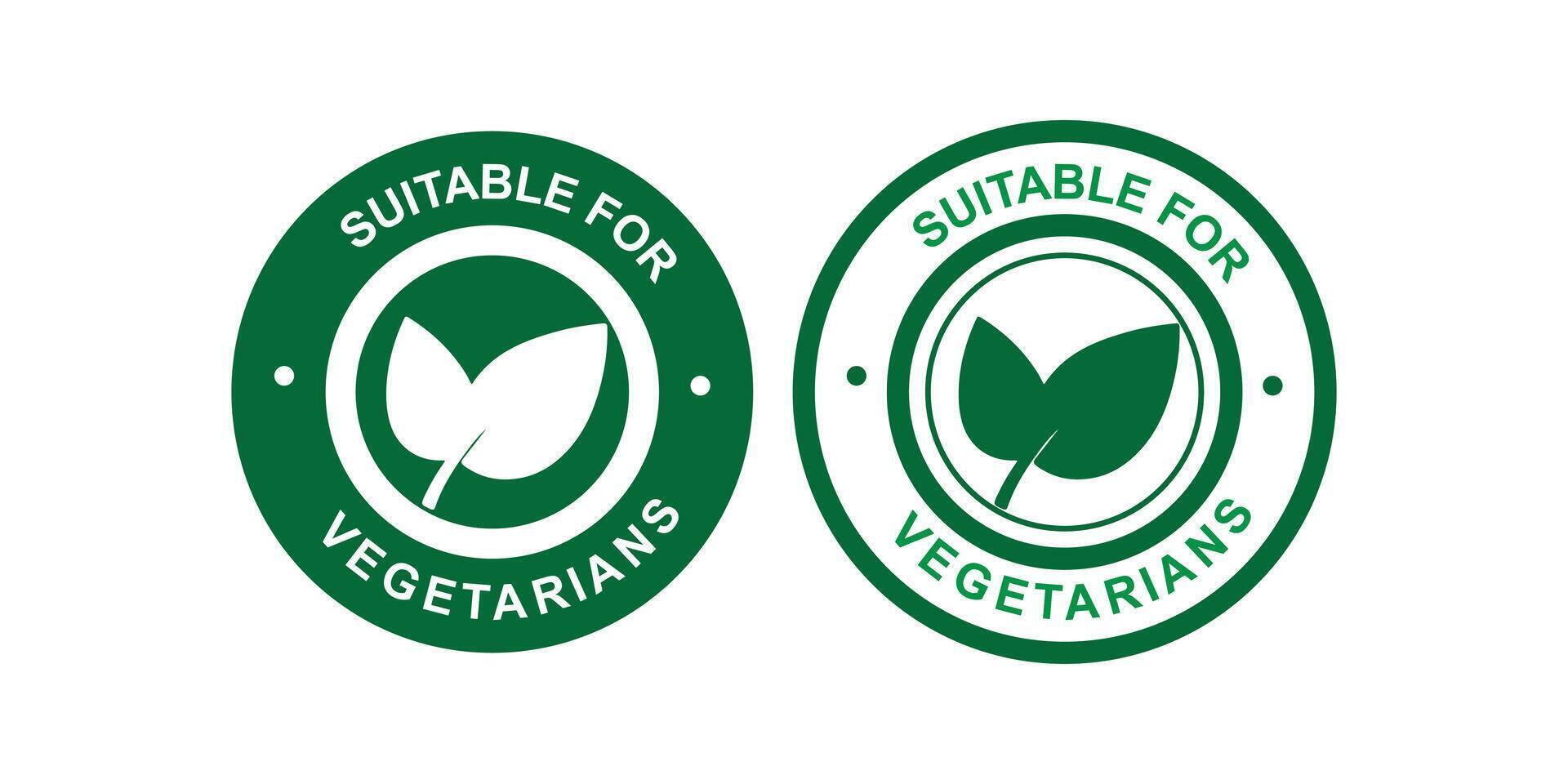 Vegetarian Approval Icons for Clean Eating and Product Labels vector