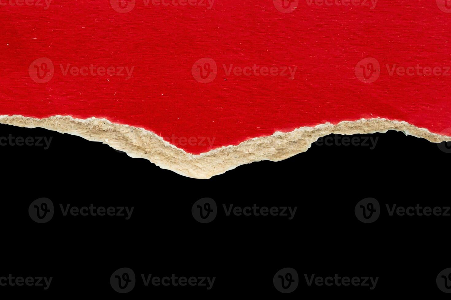 Red ripped paper torn edges strips isolated on black background 1 photo