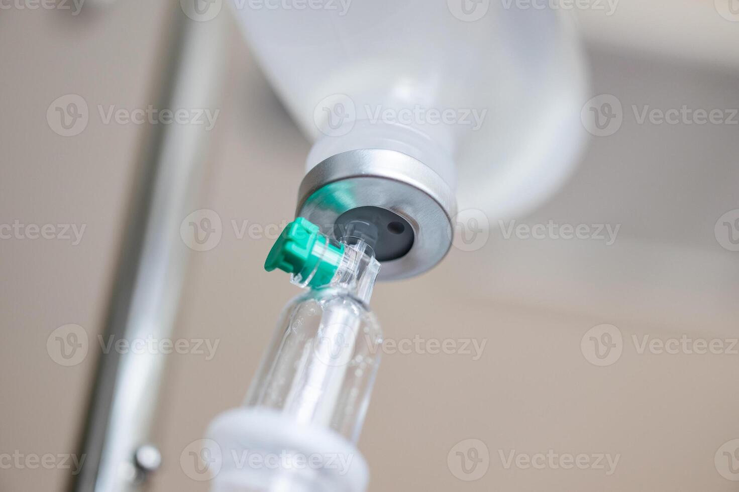 A medical device is attached to a drip photo