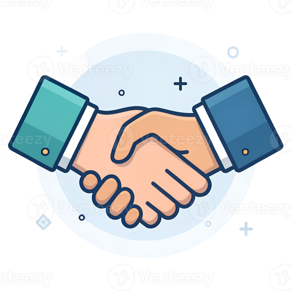 Flat Style Handshake Icon Representing Partnership and Agreement png